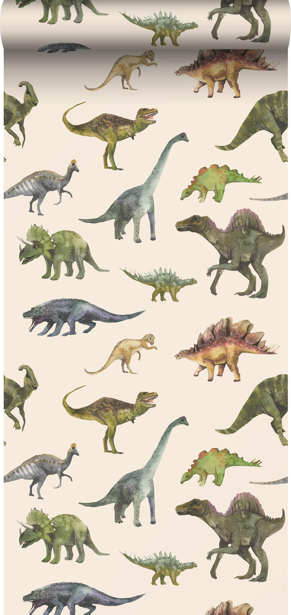 TAPETE Dinosaurier 50 x 900 cm - Grün, Papier (50/0.1cm) - Sanders & Sanders