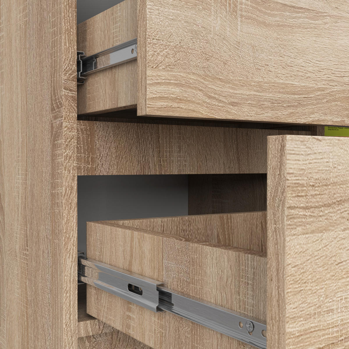 KOMMODE Sonoma-Eiche 35x80x77 cm - Sonoma Eiche, Holzwerkstoff (80/77/35cm) - Akord