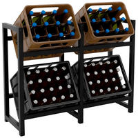 GETRÄNKESKISTENSTÄNDER Star - 4er Set - schwarz - Schwarz, Metall (91/31/75cm) - TPFLiving