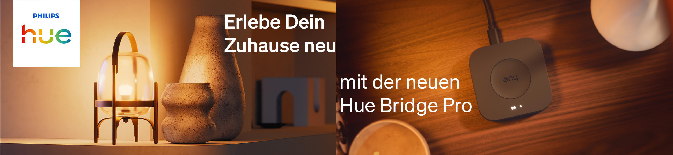 PHILIPS Hue - Erlebe Dein Zuhause neu mit der neuen Hue Bridge Pro.