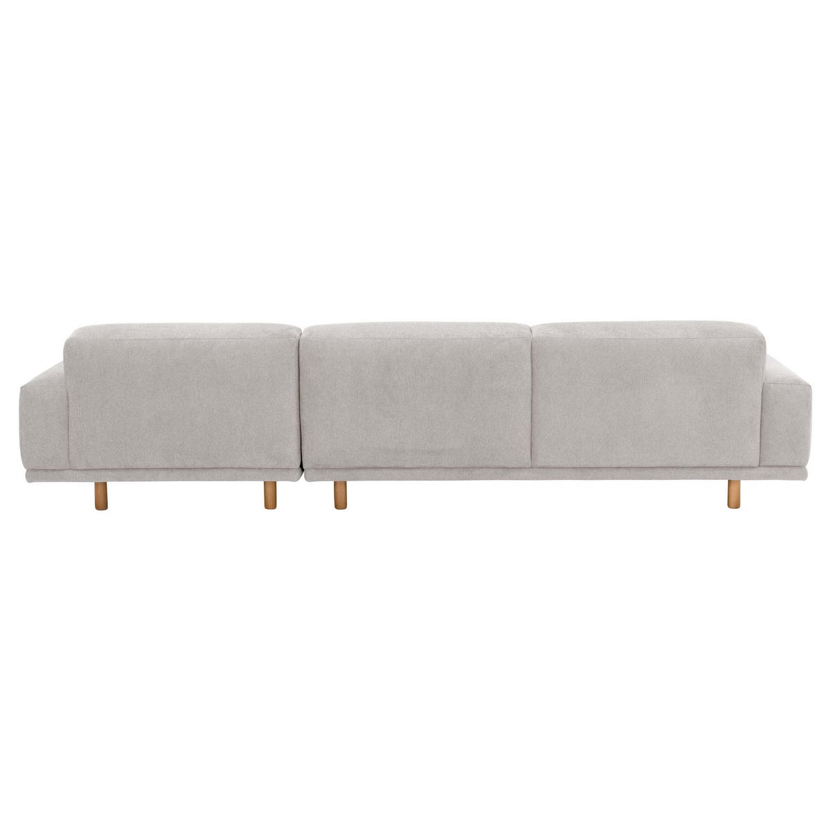 ECKSOFA mit Longchair rechts Kattryna Flachgewebe silber - Silberfarben, Kunststoff (133/283cm) - 58aufmkessel