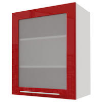 KÜCHENHÄNGESCHRANK Brerra W2S/60 Weiß / RAL 3002 karminrot Hochglanz 60 / 32,5 / 72cm - Rot/Weiß, Holz/Holzwerkstoff (60/72/32.5cm) - Feldmann-Wohnen