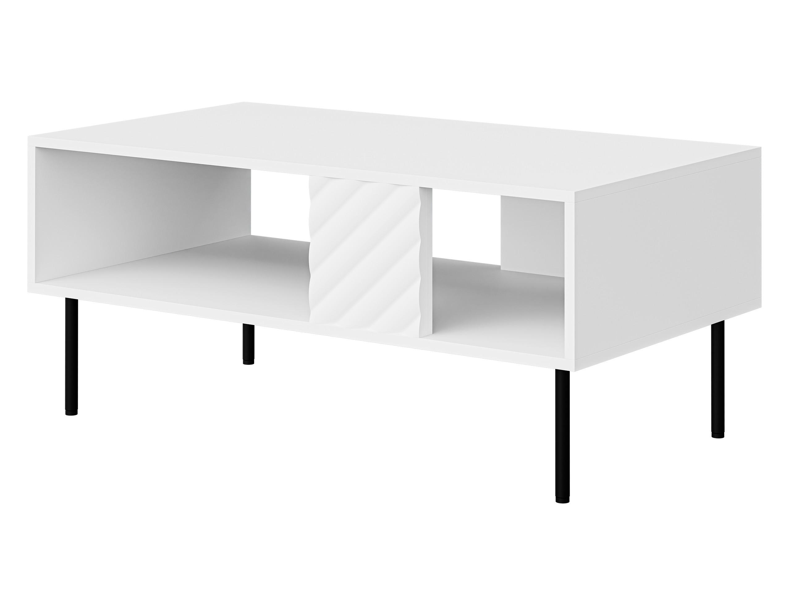 COUCHTISCH Lucca 100 - Schwarz/Weiß, Holz/Holzwerkstoff (55/100/46cm) - MIRJAN24