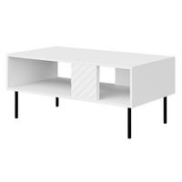 COUCHTISCH Lucca 100 - Schwarz/Weiß, Holz/Holzwerkstoff (55/100/46cm) - MIRJAN24