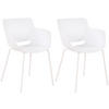 STUHL 2er Set Kunststoff Weiß - Weiß, Kunststoff/Metall (58/80/54cm) - CLP