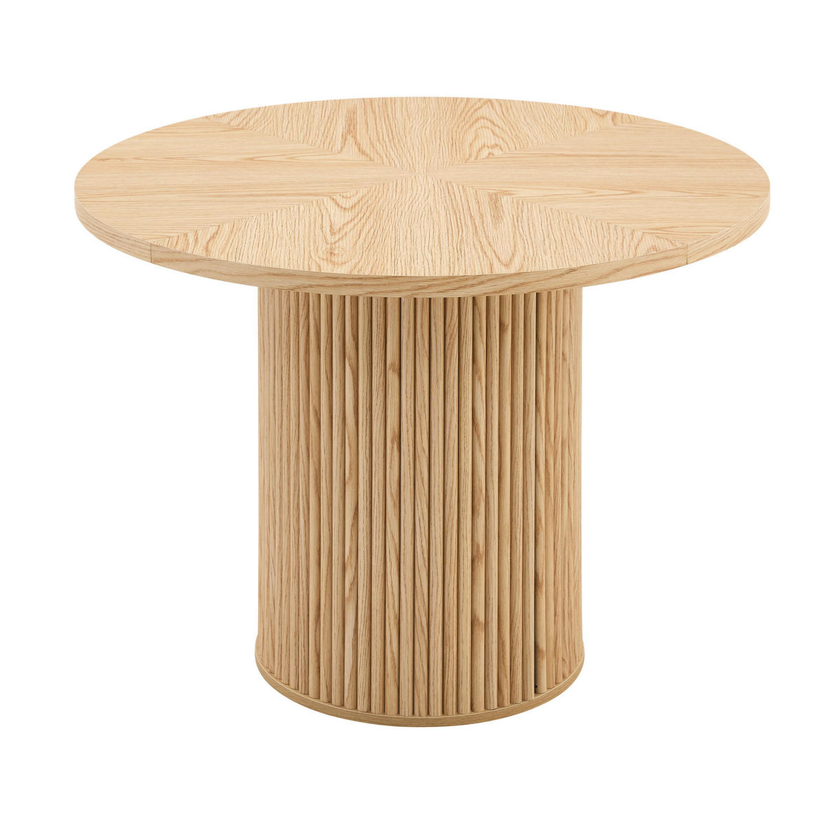 JÍDELNÍ stůl 100/100/76 cm v přírodním dekoru z MDF a kovu s úložným prostorem - přírodní, kompozitní dřevo (100/100/76cm) - OKWISH