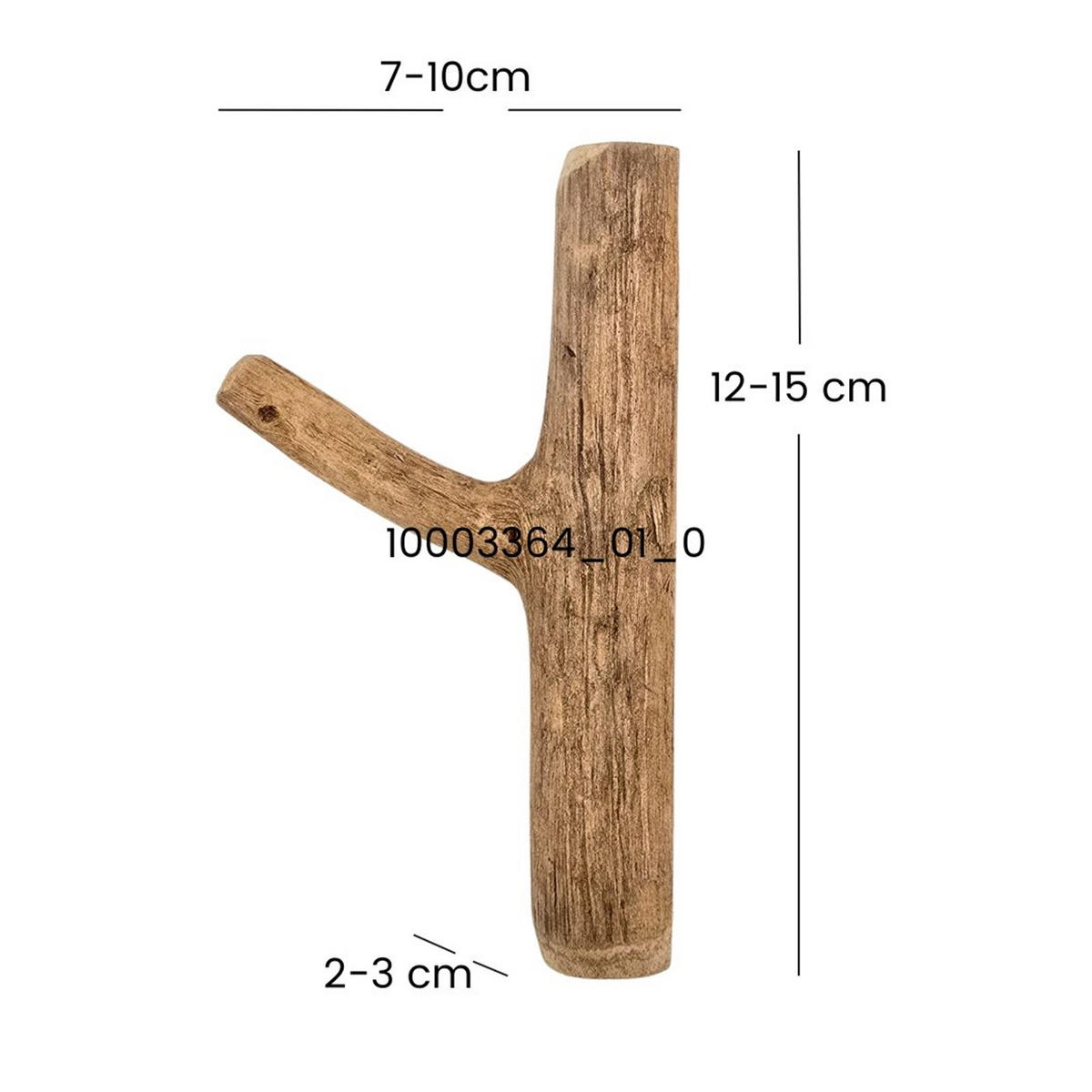 GARDEROBENHAKEN LIMB Teakholz Wurzel - Naturfarben, Holz (2/17/10cm) - DESIGN DELIGHTS