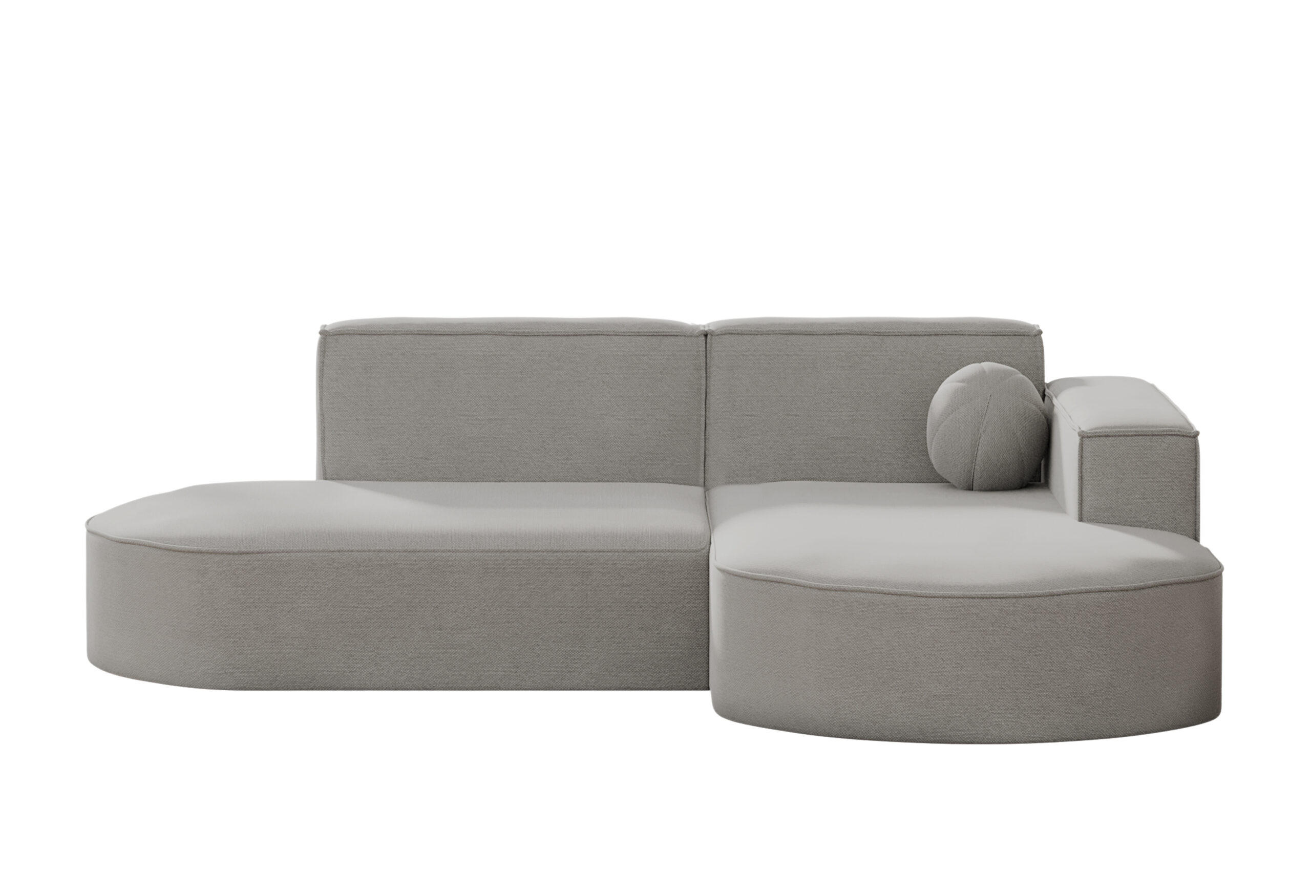 GARTENECKSOFA L-Form Designer Modena Studio Patio Hellgrau Rechts - Hellgrau, Holz/Textil (236/78/165cm) - Kaiser Möbel