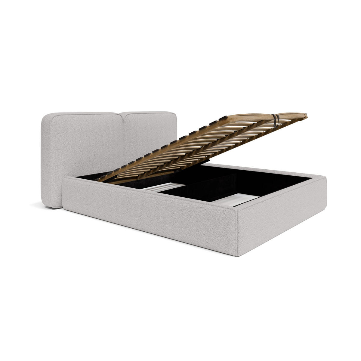 POLSTERBETT Lauga 180x200 cm, Grau - Grau, Textil (180/200cm) - Fedve