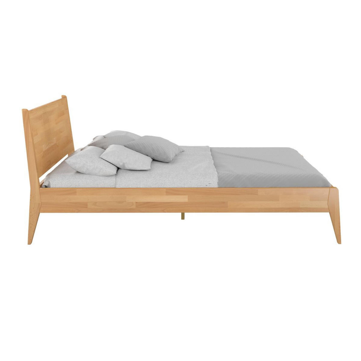 MASSIVHOLZBETT Radom 180/200 in Naturfarben, Buche-lackiert - Buchefarben, Holz/Buchenholz (180/200cm) - Visby