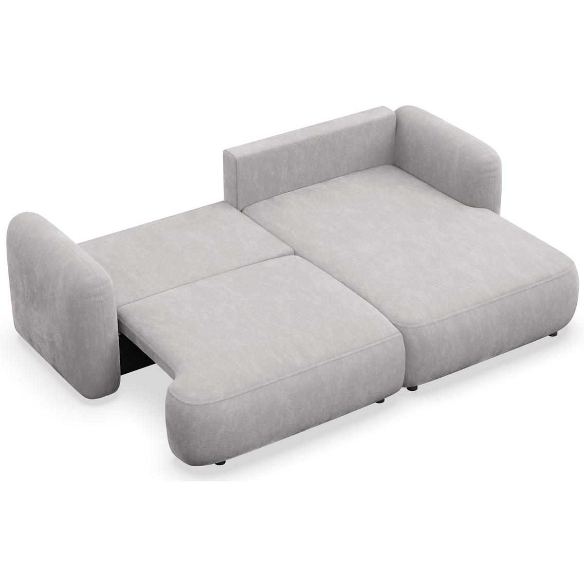ROHOVÁ SEDAČKA Tvoya světle šedá žinylka - černá/světle šedá, textil/plast (175/267cm) - Selsey