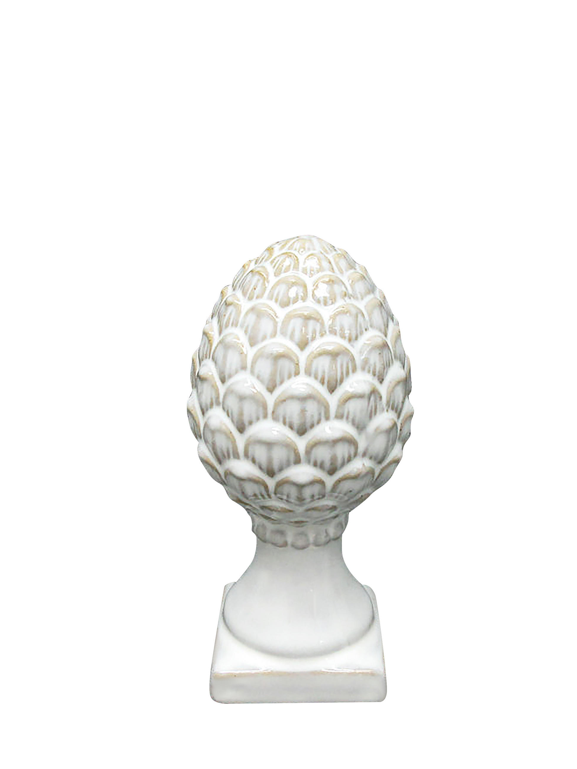 FIGUR Artischocke Mave Weiß 7.5/7.5/15.9 cm Keramik - Weiß, Keramik (7.5/15.9/7.5cm) - Mondex