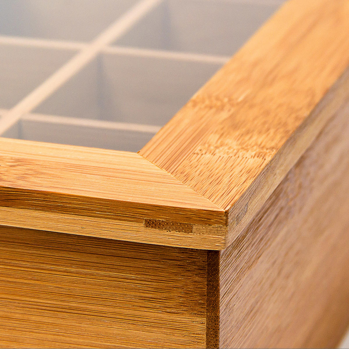 TEEBOX - Hellbraun, Holz/Kunststoff (22/9/16cm) - Relaxdays