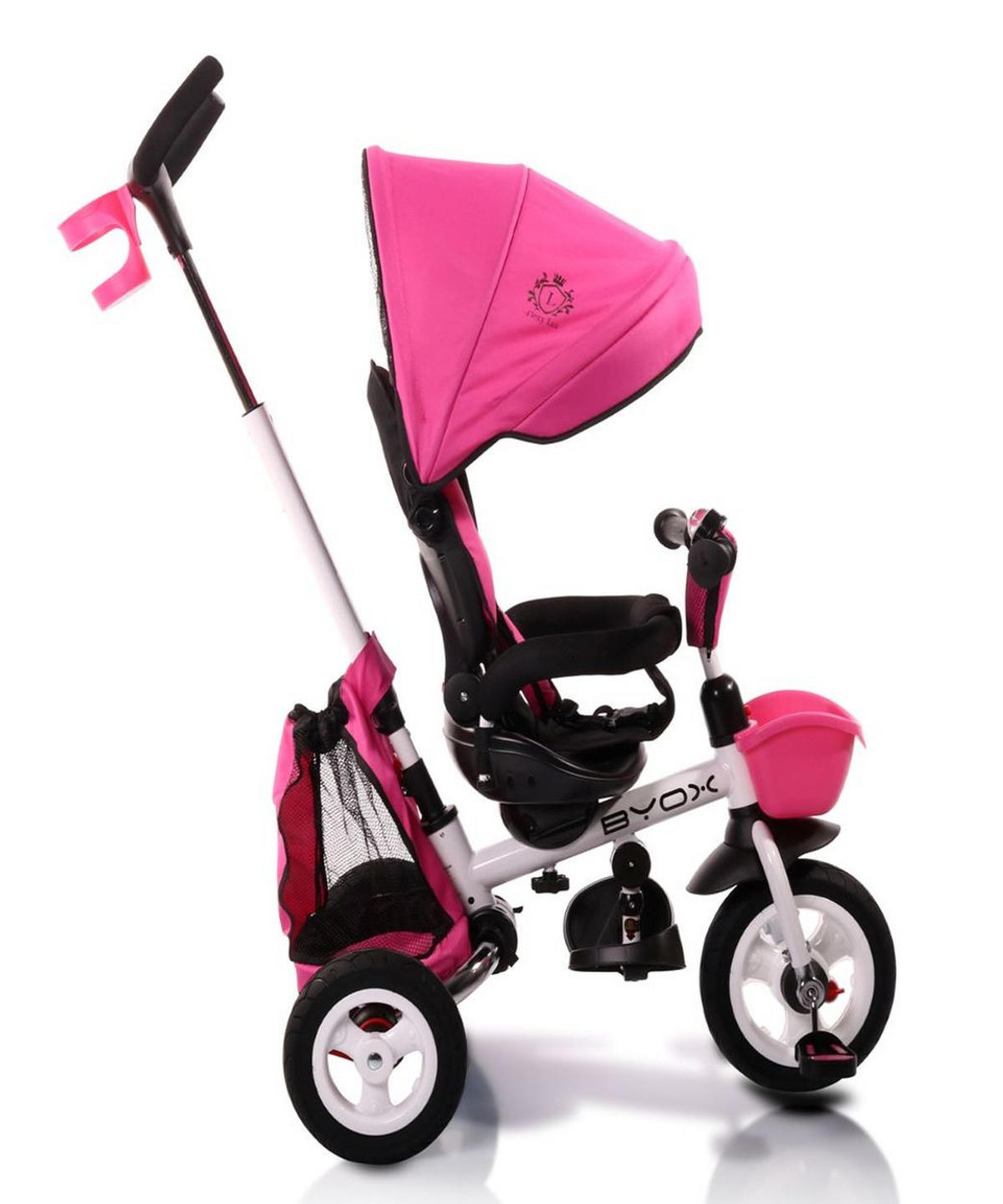 DREIRAD Flexy Lux 3 in 1 pink Tricycle klappbar, Gummireifen, drehbarer Sitz - Pink, Metall (75/52/110cm)