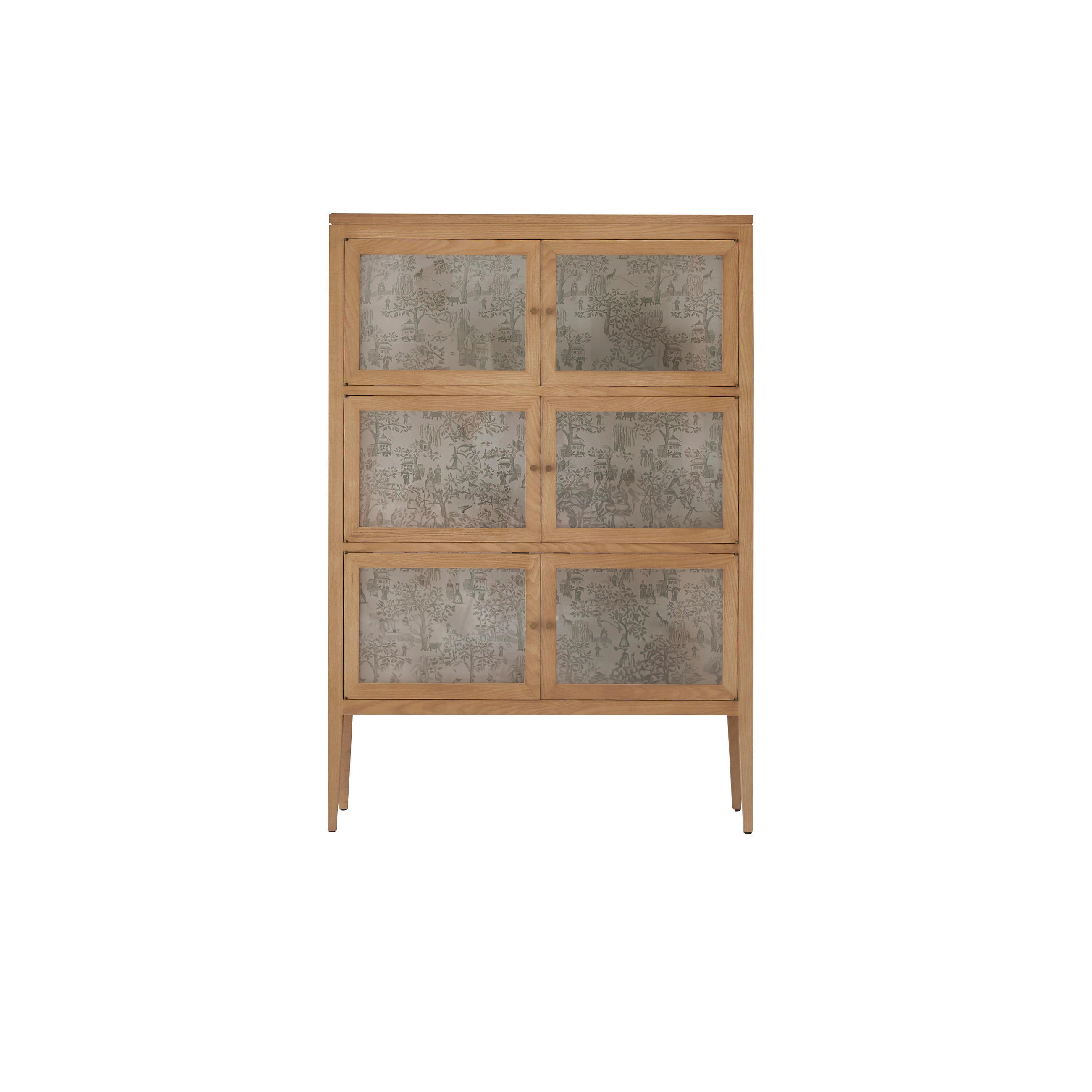Tikamoon Vitrinenschrank Natur 110x160x40 cm