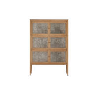 VITRINENSCHRANK Tana Natur aus Eiche - Naturfarben, Holz (110/160/40cm) - Tikamoon