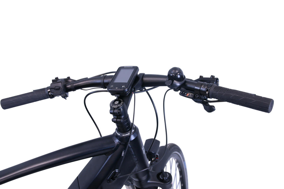 E-CITY Wave E-Bike Integrated Steps Gent 9 Gang 28 Zoll Gr:50cm - Schwarz, Metall (50cm) - Hawk Bikes