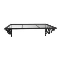 MARKISE und Vordach - 150 cmcm x 80 cmcm - Plastik, Metall, Metall - Schwarz - AMBAN - Schwarz, Kunststoff (150/42.5/80cm) - Vente-Unique