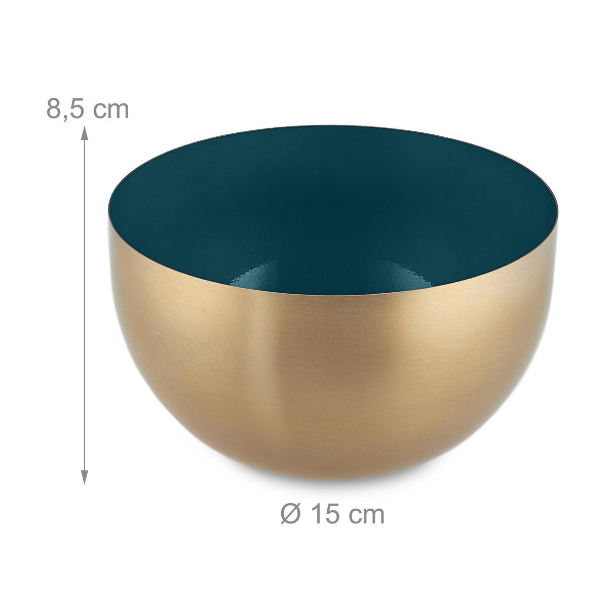 SALATSCHÜSSEL - Multicolor, Metall (15/15/8.5cm) - Relaxdays