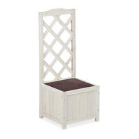 RANKKASTEN - Weiß, Holz (36/90/36cm) - Relaxdays