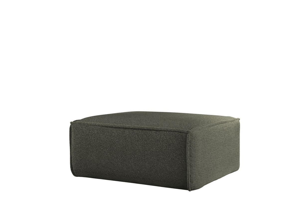 POLSTERHOCKER Celes Premium Ascot Bukla - Jadegrün, Holzwerkstoff/Textil (85/40/85cm) - Fun Möbel