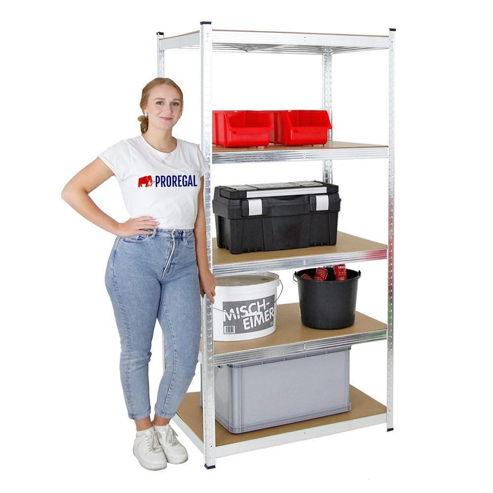 SCHWERLASTREGAL Ragnar 180x90x60 cm Fachlast 175 kg Verzinkt - Silberfarben, Metall (90/180/60cm) - PROREGAL
