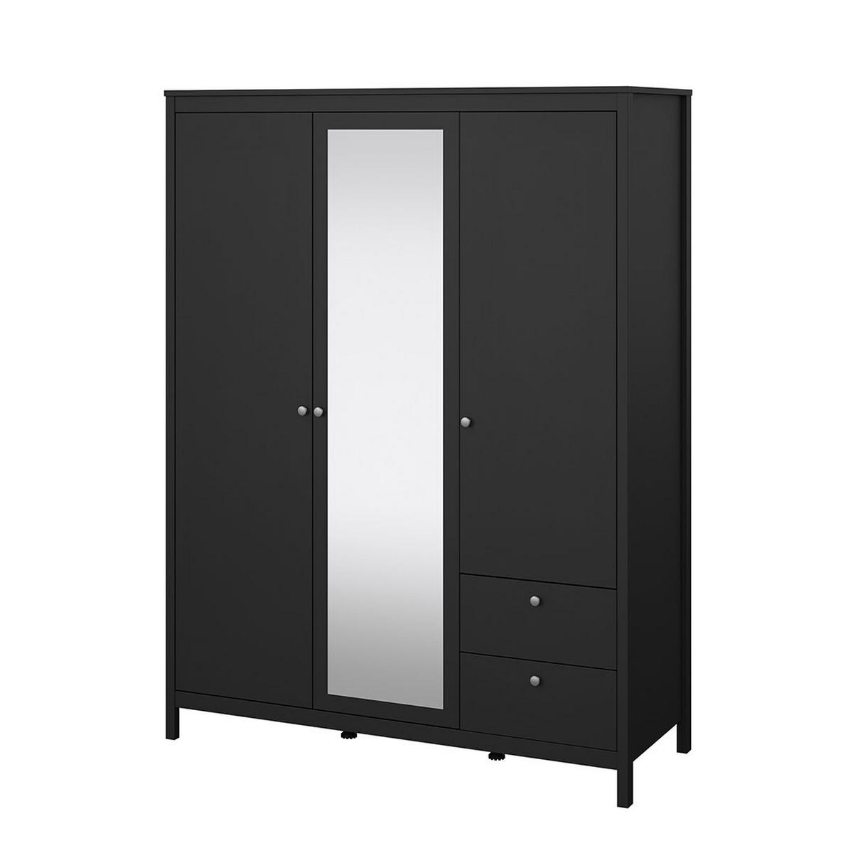 KLEIDERSCHRANK, Madrid, Schwarz, Holzwerkstoff, 150 x 59 x 199 cm - Schwarz, Holzwerkstoff (150/199/59cm) - ebuy24