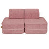 KINDERSOFA, Pocket Basic, Tangle, Bonbonrosa - Roségold, Textil (120/25/60cm) - MeowBaby