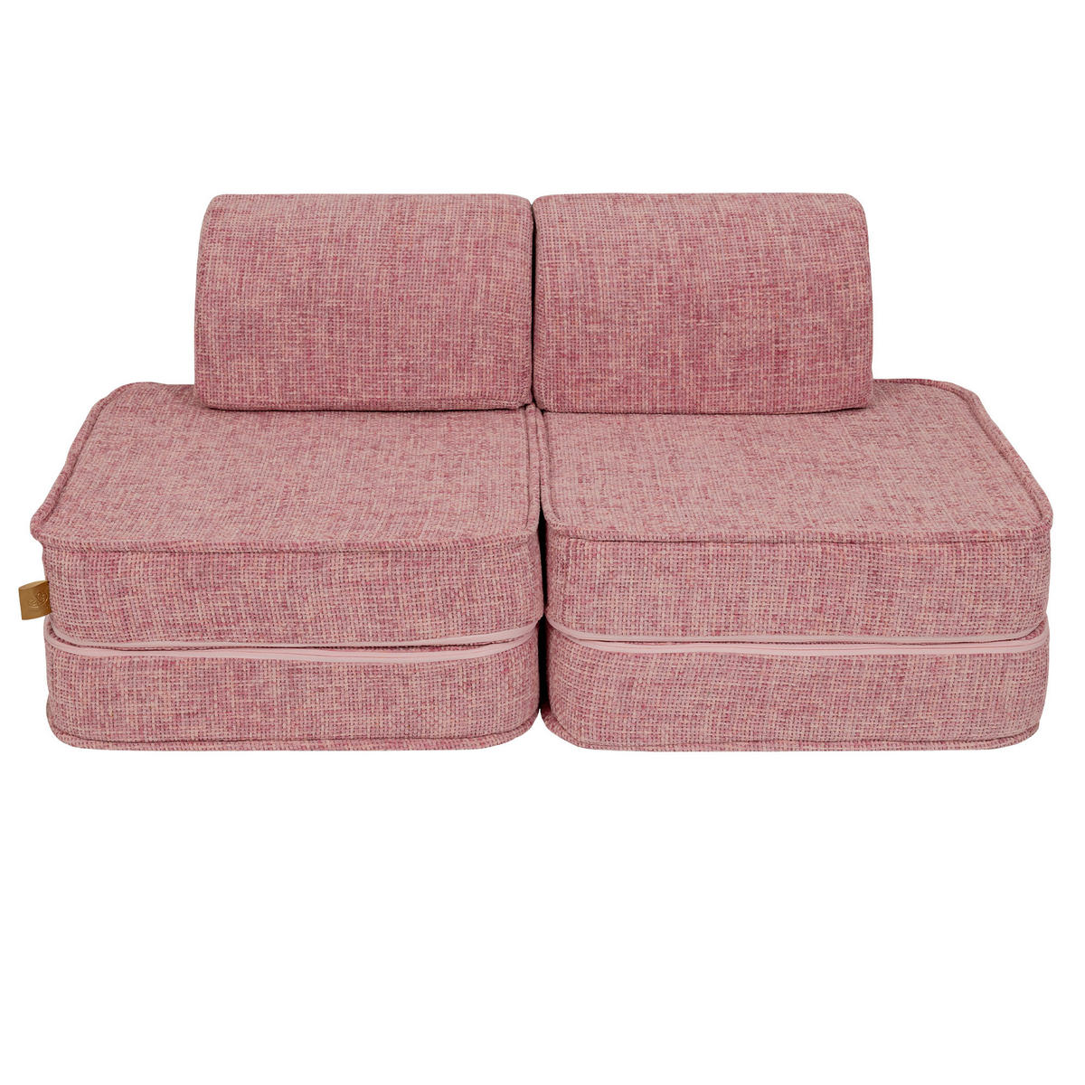 KINDERSOFA, Pocket Basic, Tangle, Bonbonrosa - Roségold, Textil (120/25/60cm) - MeowBaby