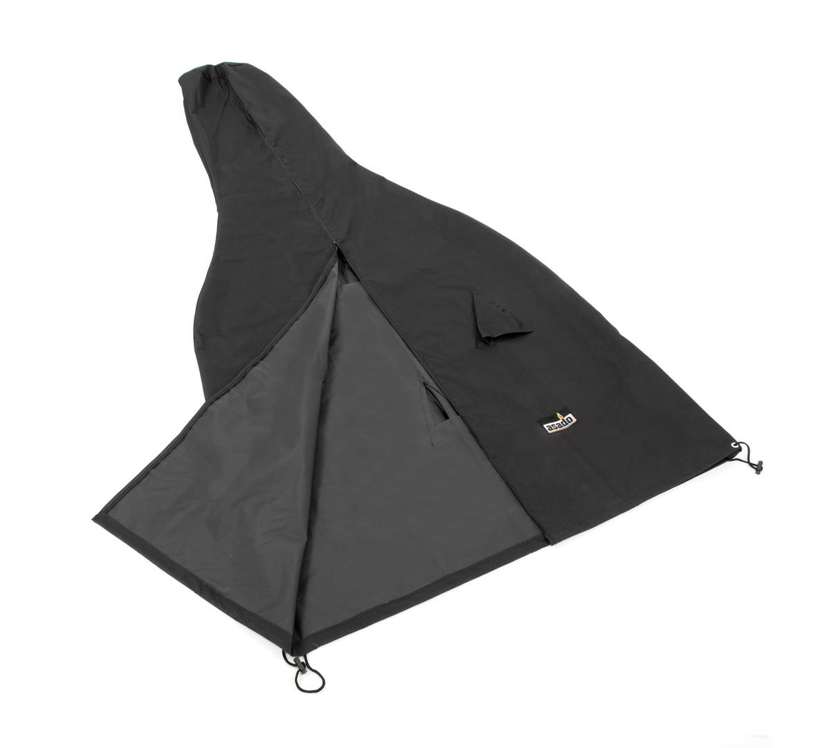 SCHUTZHÜLLE Gartenkamin Schwarz, Ø 72 cm, Höhe 226–230 cm - Schwarz, Kunststoff (80/175/120cm) - Asado