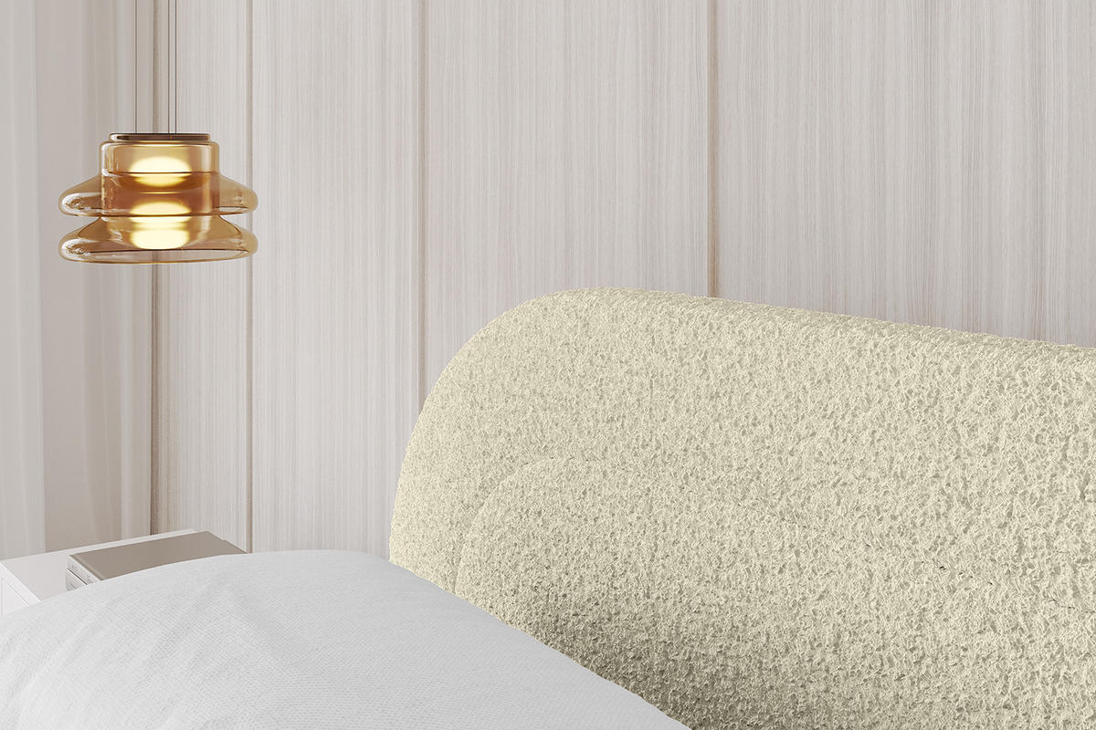 POLSTERBETT mit Bettkasten, Fußteil und Lattenrost, Boxbett mit Matratze H3/H4 - LERIS-v1-Z 180x200 Beige - Taupe, Holzwerkstoff/Textil (180/200cm) - ALTDECOR