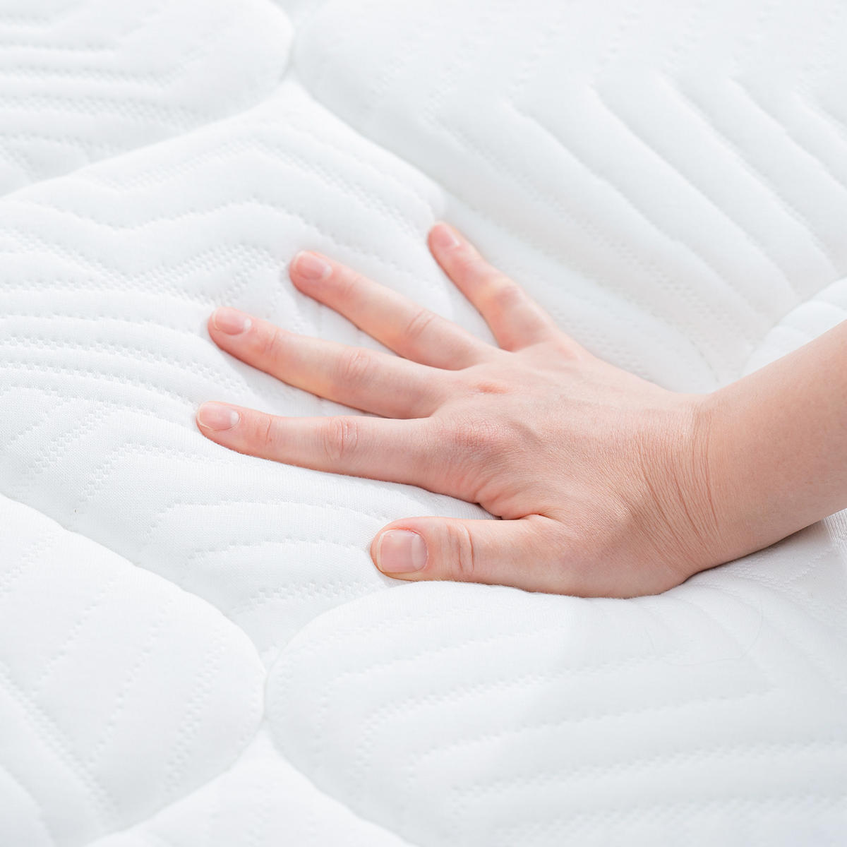 TASCHENFEDERKERNMATRATZE Höhe 25 cm 180×200cm - Weiß, Textil (180/200cm) - CHICASA