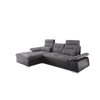 ECKSOFA mit Schlaffunktion und verstellbaren Armlehnen - Chromfarben/Anthrazit, Kunststoff/Textil (268/170cm) - ed exciting design