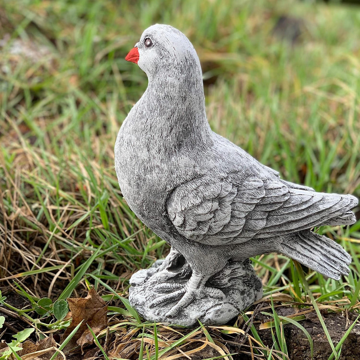 STEINFIGUR Taube frostfest wetterfest Gartenfigur - Grau, Stein (10/22/22cm) - stoneandstyle