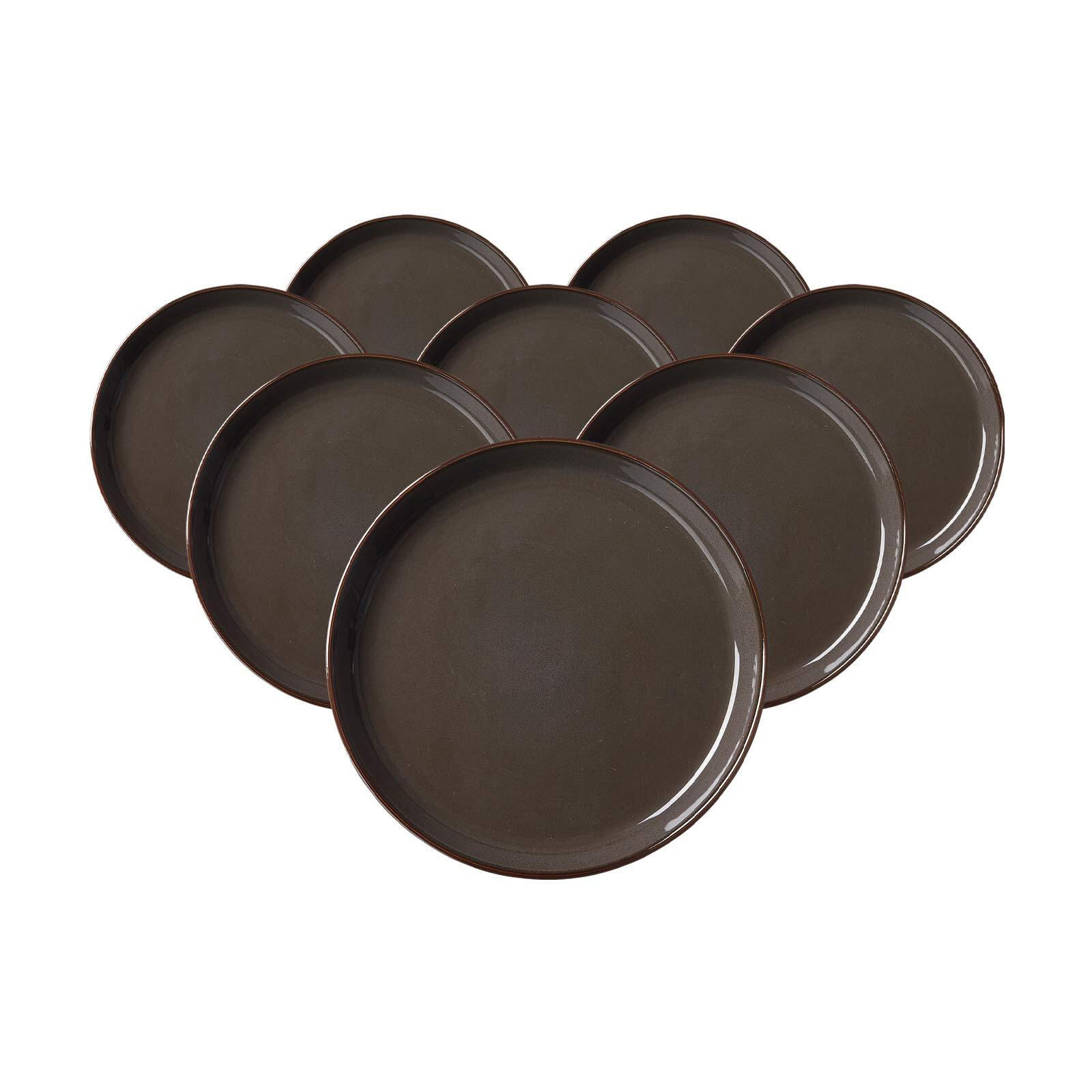 DESSERT-TELLER Visby Dunkelgrau ø 20,5 cm 8er Set - Dunkelgrau, Keramik (20.5cm) - Ritzenhoff Breker