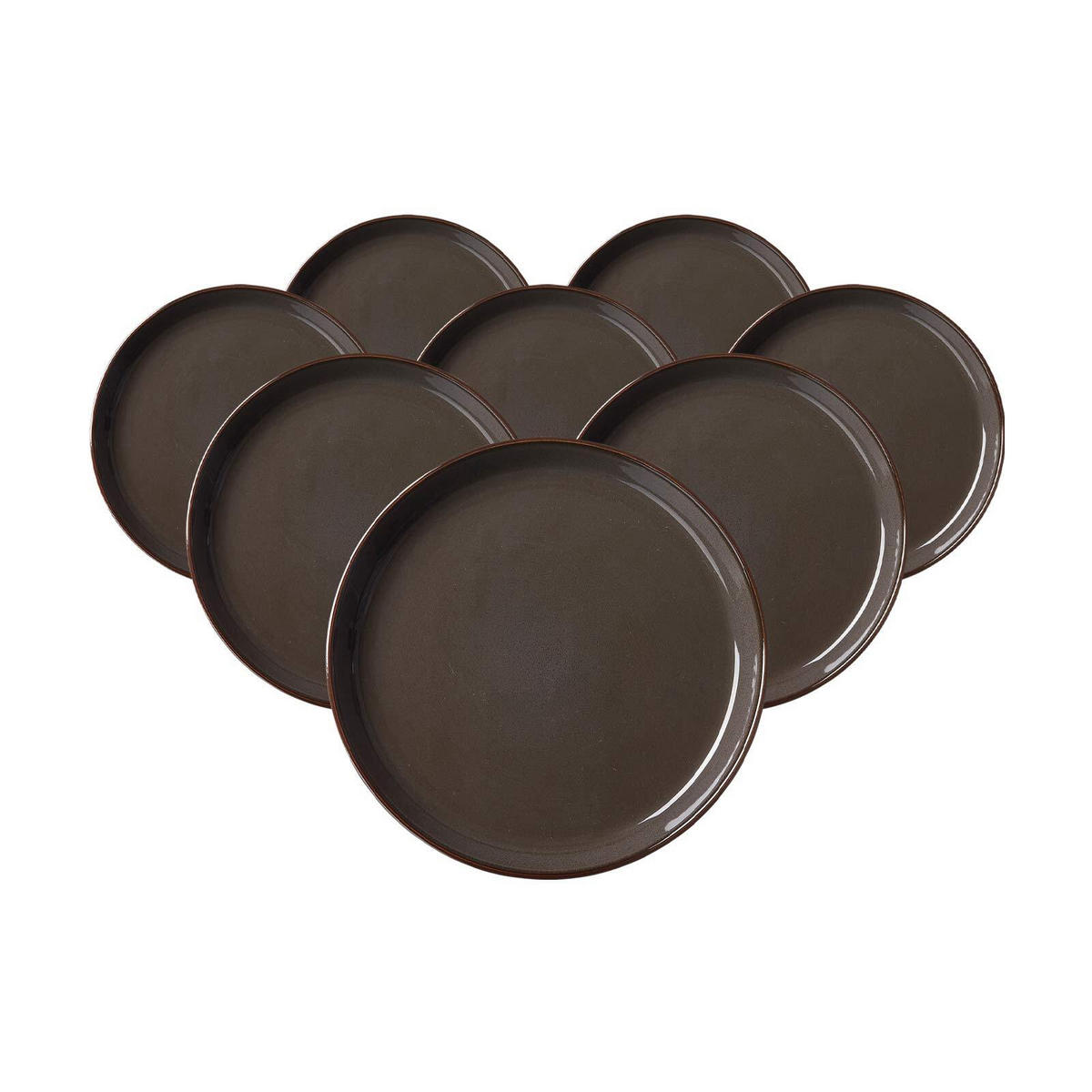DESSERT-TELLER Visby Dunkelgrau ø 20,5 cm 8er Set - Dunkelgrau, Keramik (20.5cm) - Ritzenhoff Breker