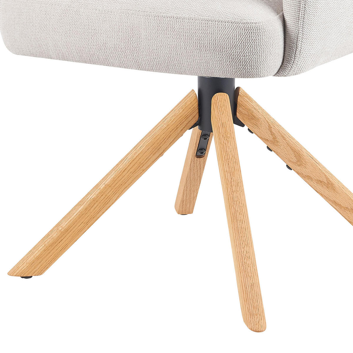 ARMLEHNSTUHL Mika-Jule - Honigeiche/Creme, Eichenholz/Holz (59/94/66cm) - DUBI Möbel
