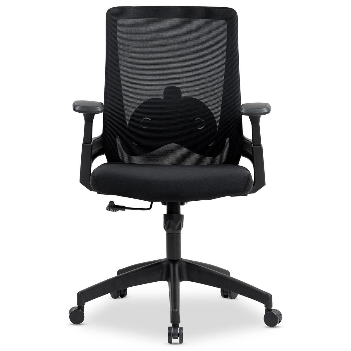 BÜRODREHSTUHL CAPVAL - Schwarz, Kunststoff/Textil (65/106/65cm) - IDIMEX
