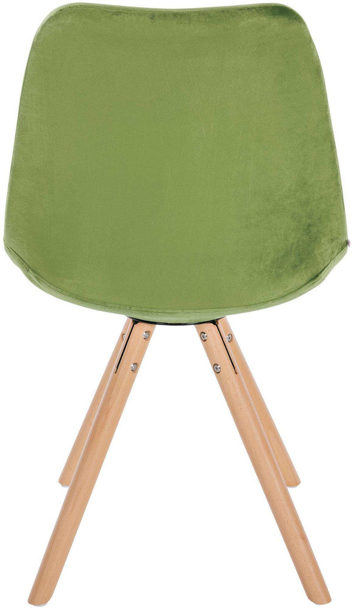 STUHL Samt hellgrün - Eukalyptusholzfarben/Hellgrün, Holz/Textil (48/81/54cm) - CLP