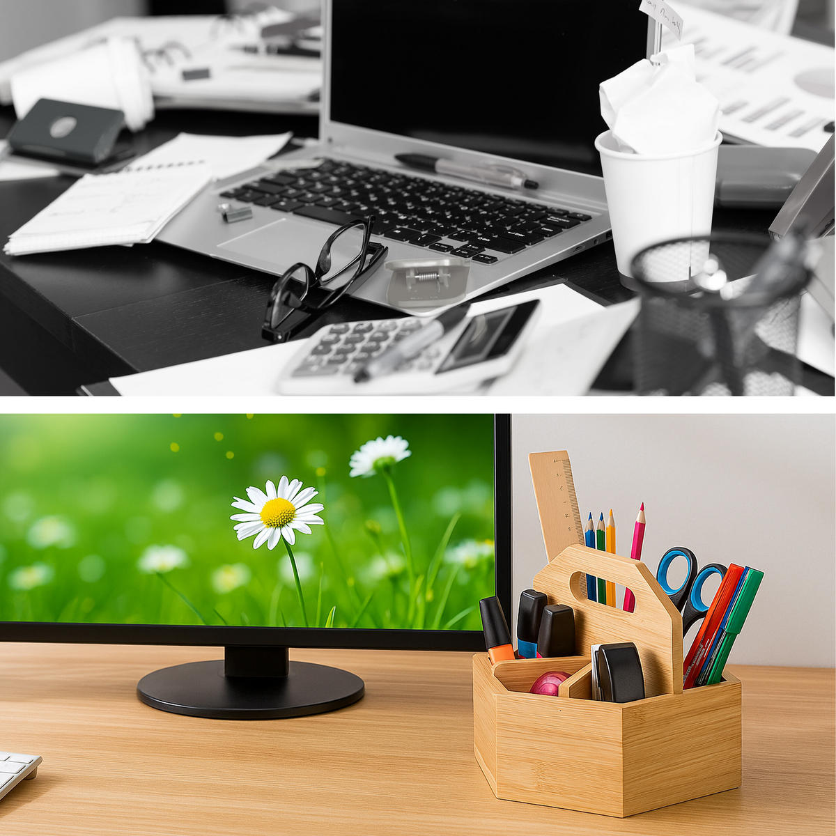 STIFTEHALTER - Hellbraun, Holz/Holzwerkstoff (17/15/19cm) - Relaxdays