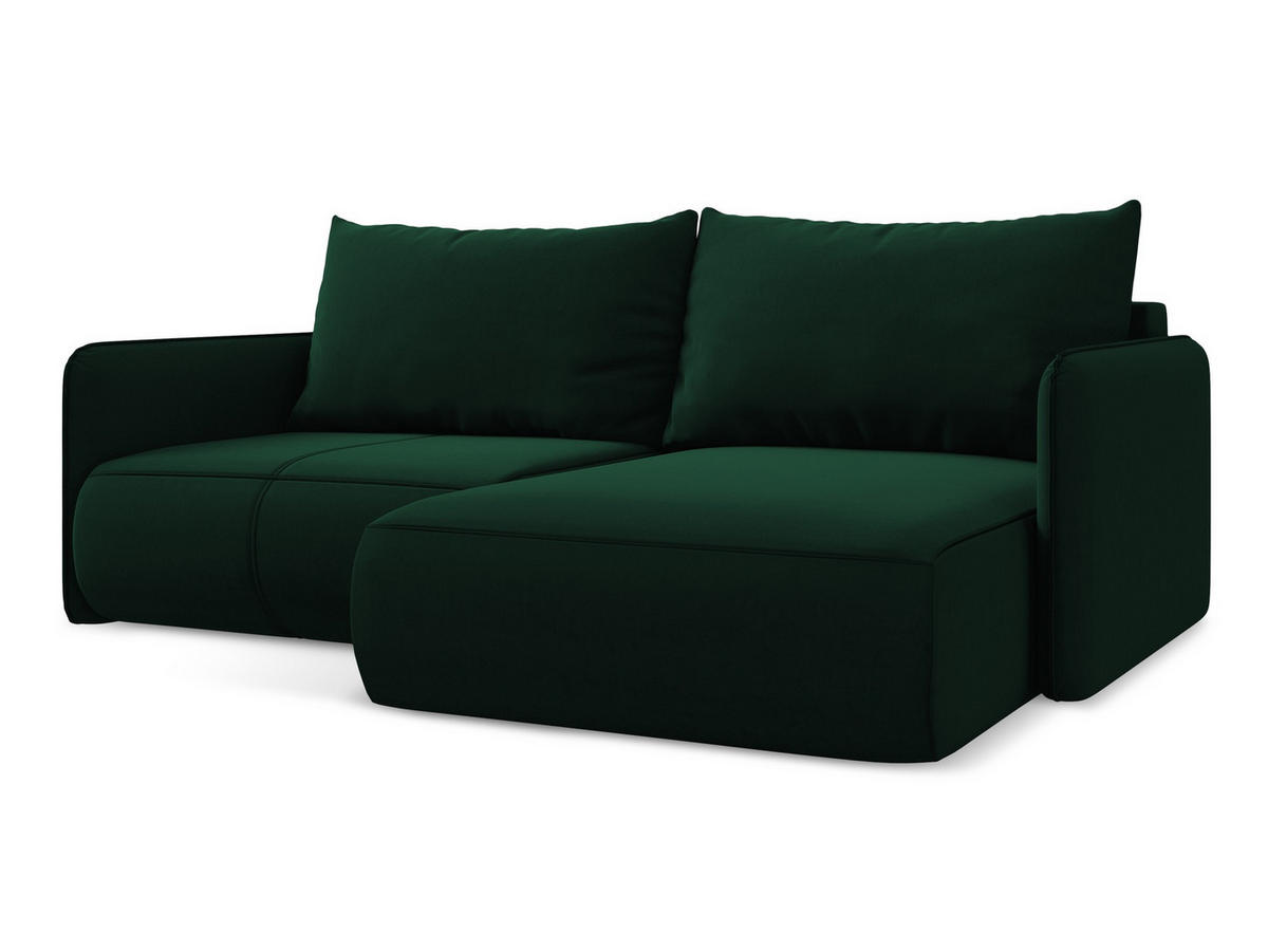 WOHNLANDSCHAFT Samt Stoff Blau - Blau/Petrol, Kunststoff/Textil (290/86/148cm) - Makamii