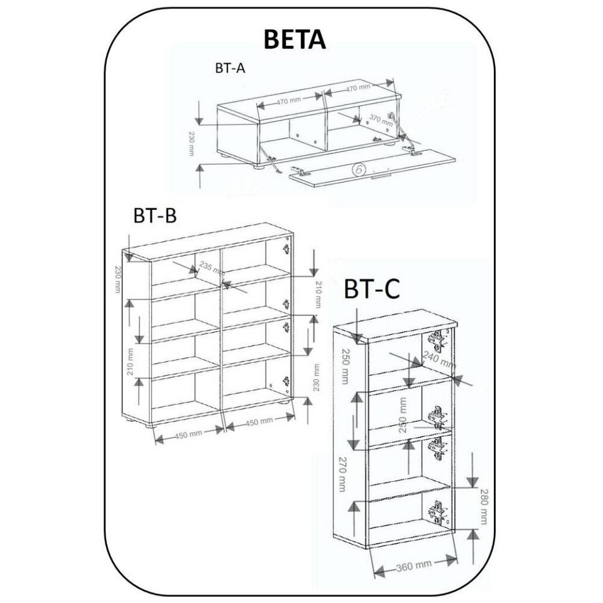 WOHNWAND mit LEDs, weiß, schwarz lackiert, 300/42/189cm - Weiß Hochglanz/Schwarz, Holzwerkstoff/Kunststoff (300/189/42cm) - Skraut Home