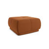 POUF Samt Stoff Orange - Terra cotta/Schwarz, Kunststoff/Textil (60/35/60cm) - Makamii