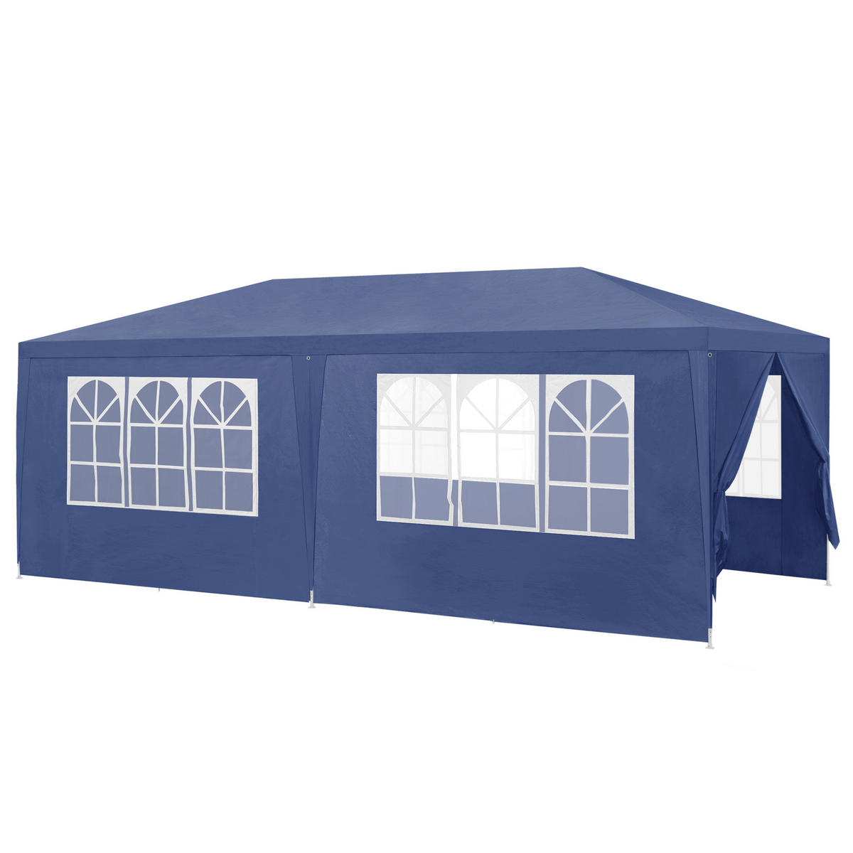 PARTYZELT Wedau - Dunkelblau, Kunststoff/Metall (600/255/300cm) - casa.pro