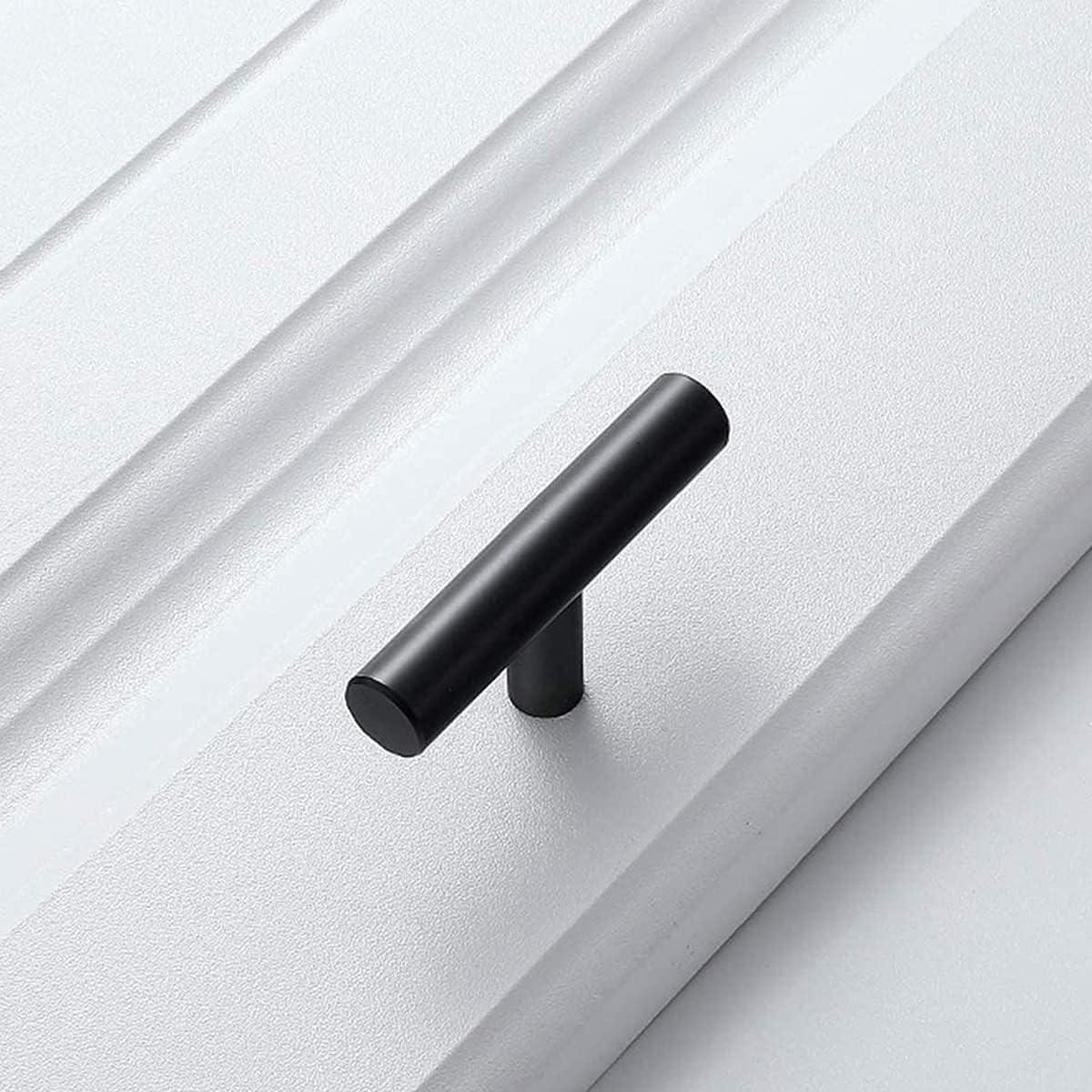 SCHRANKKNOPF Schwarz 10er-Set Edelstahl - Schwarz, Metall (1.2/5/5cm)