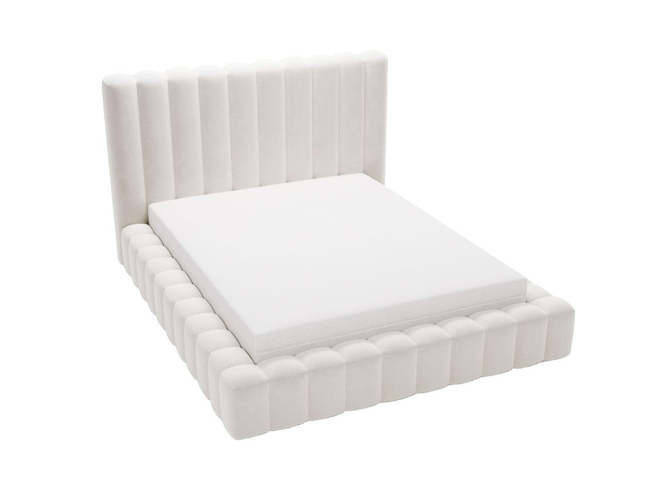 POLSTERBETT Rotto 140x200 Creme - Creme/Naturfarben, Holz/Kunststoff (140/200cm) - Graingold