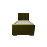 BOXBETT ZILANO 2 mit Matratze H3 und Topper 80x200 Itaka 65 rechts - Grün, Holz/Textil (80/200cm) - Bedante