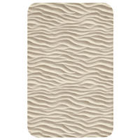 WC-VORLEGER Sand - Wellen - Beige WC Teppich 50x80 cm - Beige, Kunststoff/Textil (50/1cm) - OnlyWow