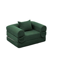SCHLAFSOFA DE-35175 klappbar 2-in-1 Grün - Grün, Textil (85/65/120cm) - ComfortXL