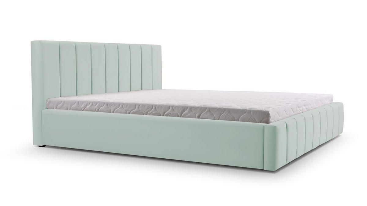 POLSTERBETT Bett 01 - 140x200 - Mint - Mintgrün, Holz/Textil (140/200cm) - Möblo